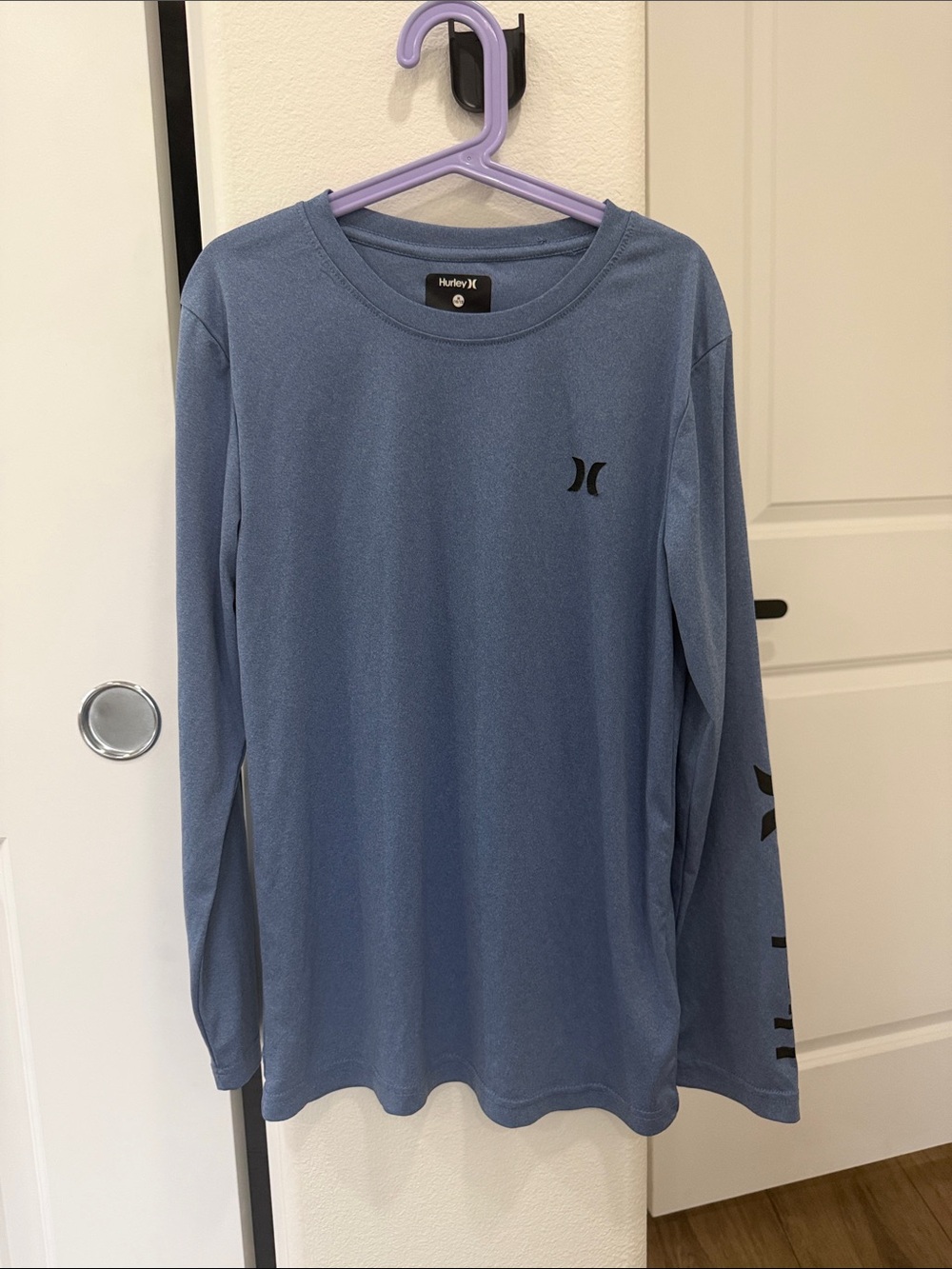 Hurley Boy’s Long Sleeve Tee - Dusty Blue Slate